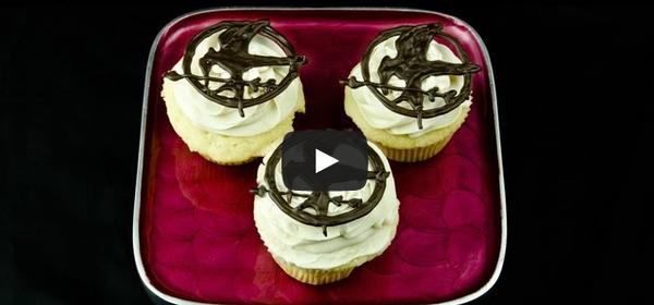 Hunger Games Mockingjay Pin Cupcake Toppers