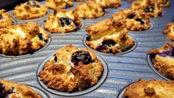 Dr. Axe's Keto Collagen-Boosting Blueberry Muffins