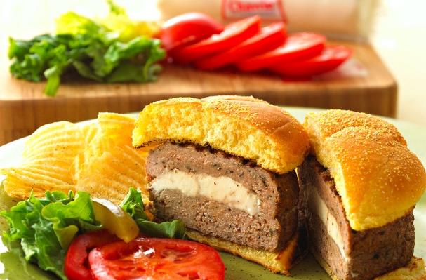 Goat Cheese Stuffed Turkey Burgers