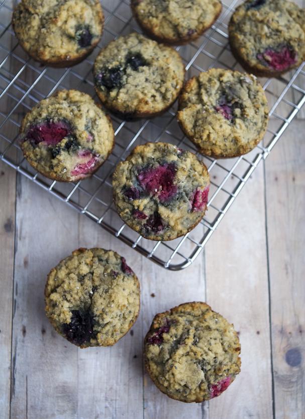 Gluten-Free Berry Chia Muffins