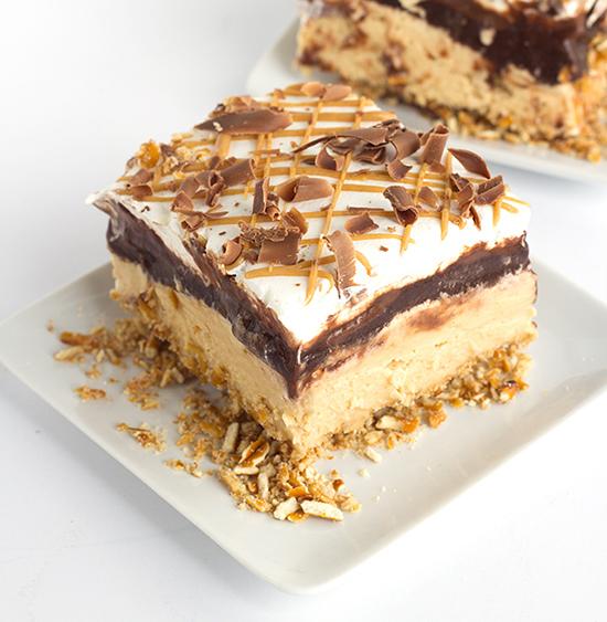 Layered Chocolate Peanut Butter Cheesecake