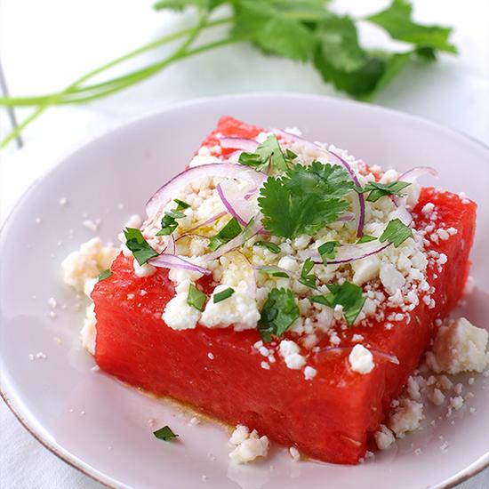 Watermelon and queso fresco salad