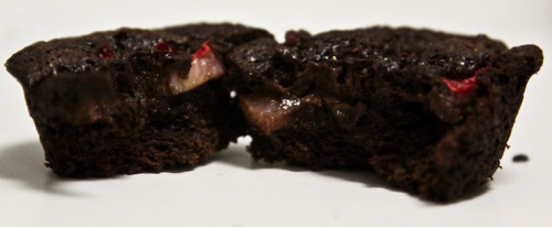 brownie with strawberries