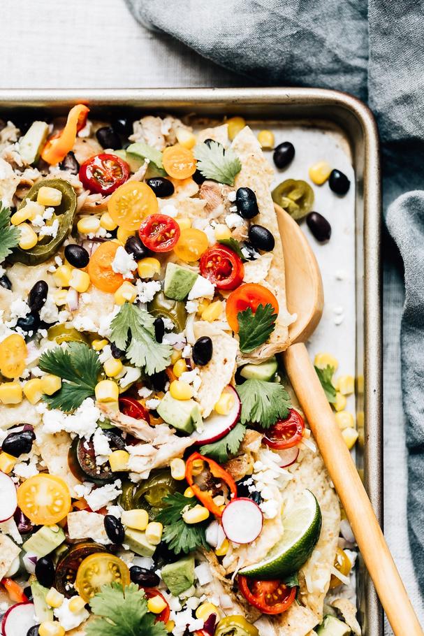 Sheet Pan Chicken Nachos