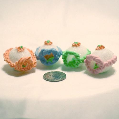 miniature sugar eggs