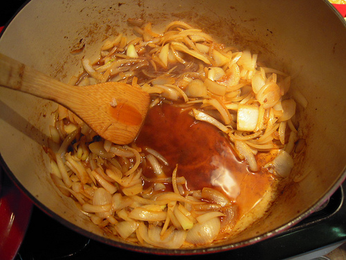 browning the onions