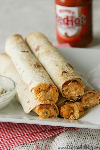Baked Buffalo Chicken Tacquitos