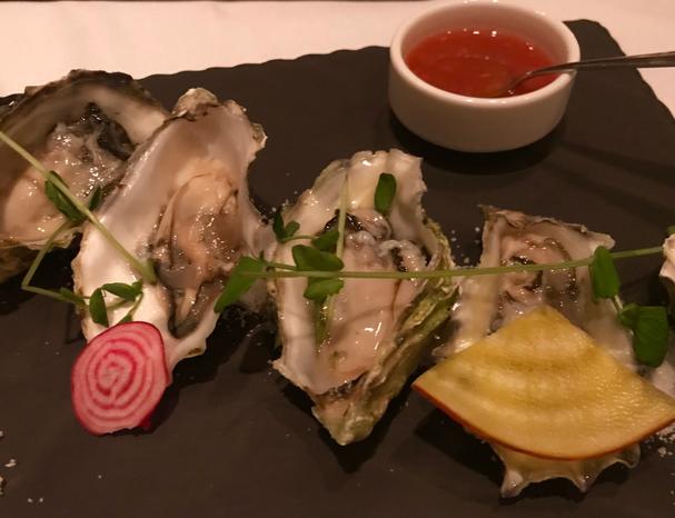 Oysters on the halfshell at The Grill Room