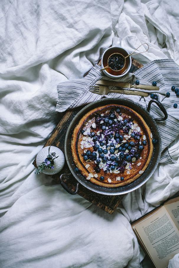 Blueberry Dutch Baby from First We Eat cookbook