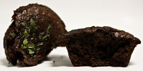 brownie with herbs