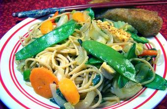 Spicy Orange Tofu Lo Mein
