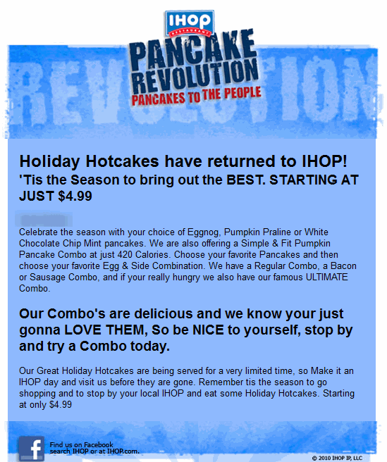 ihop promo email