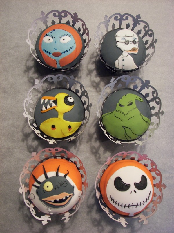 nightmare before christmas cupcake toppers