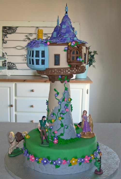 Tangled Tower Cake