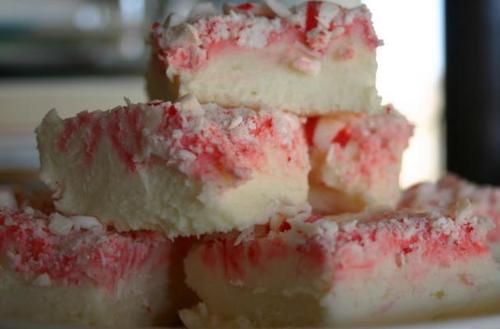 Peppermint White Chocolate Fudge