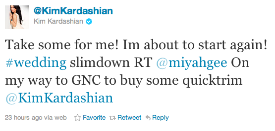 Kim Kardashian wedding diet