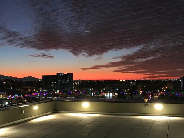 From the Rooftop Bar at Cambria Hotel